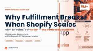 Why fulfillment breaks when Shopify orders start growing — scaling from 10 to 50+ orders per day 2026