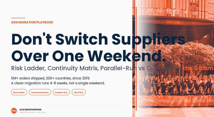 How to switch from CJdropshipping without disrupting orders for scaling Shopify stores 2026 — the migration risk ladder and continuity matrix