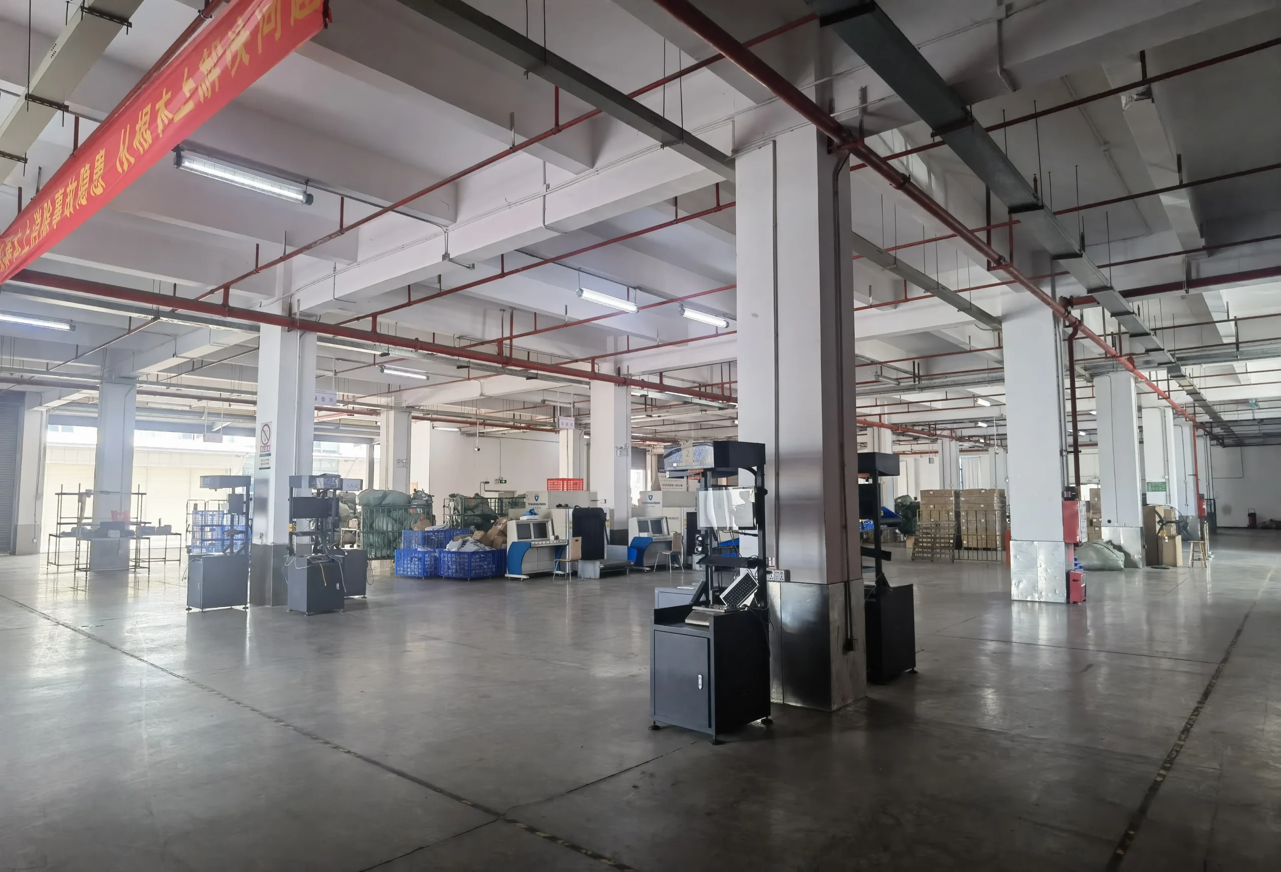 Warehouse equipment in a China fulfillment operation