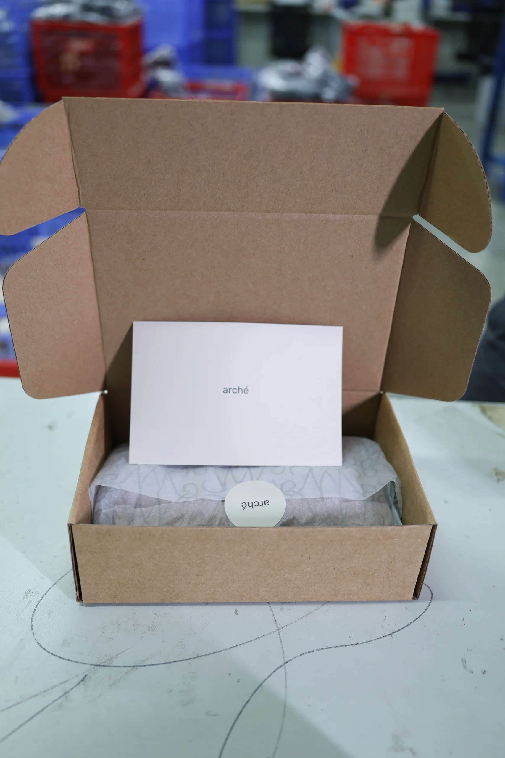 Packaging sample reviewed for an ecommerce product