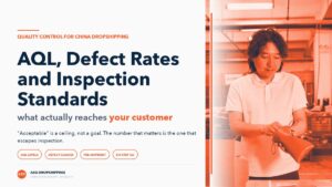ASG cover: AQL, defect rates and inspection standards for China dropshipping quality control