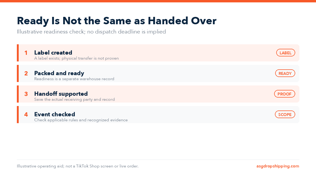 Ready Is Not the Same as Handed Over