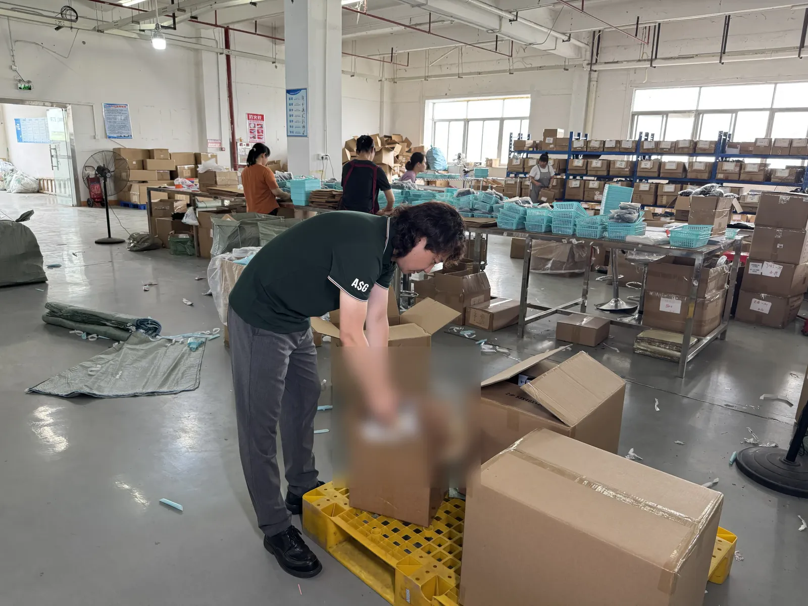 Packed ecommerce orders prepared in an ASG warehouse