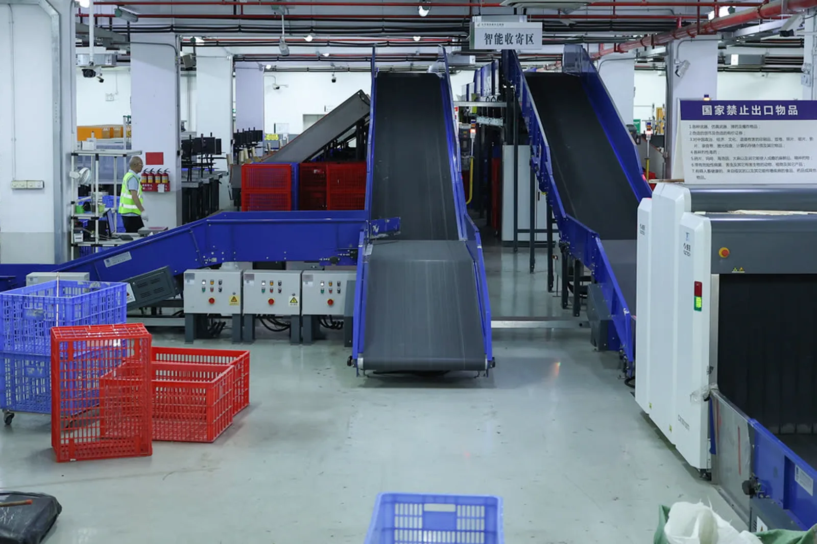 Warehouse equipment in a China fulfillment operation
