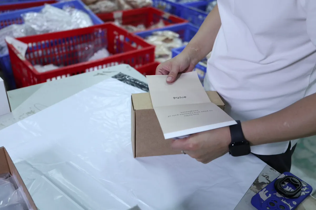 Checking a printed insert against a packed order