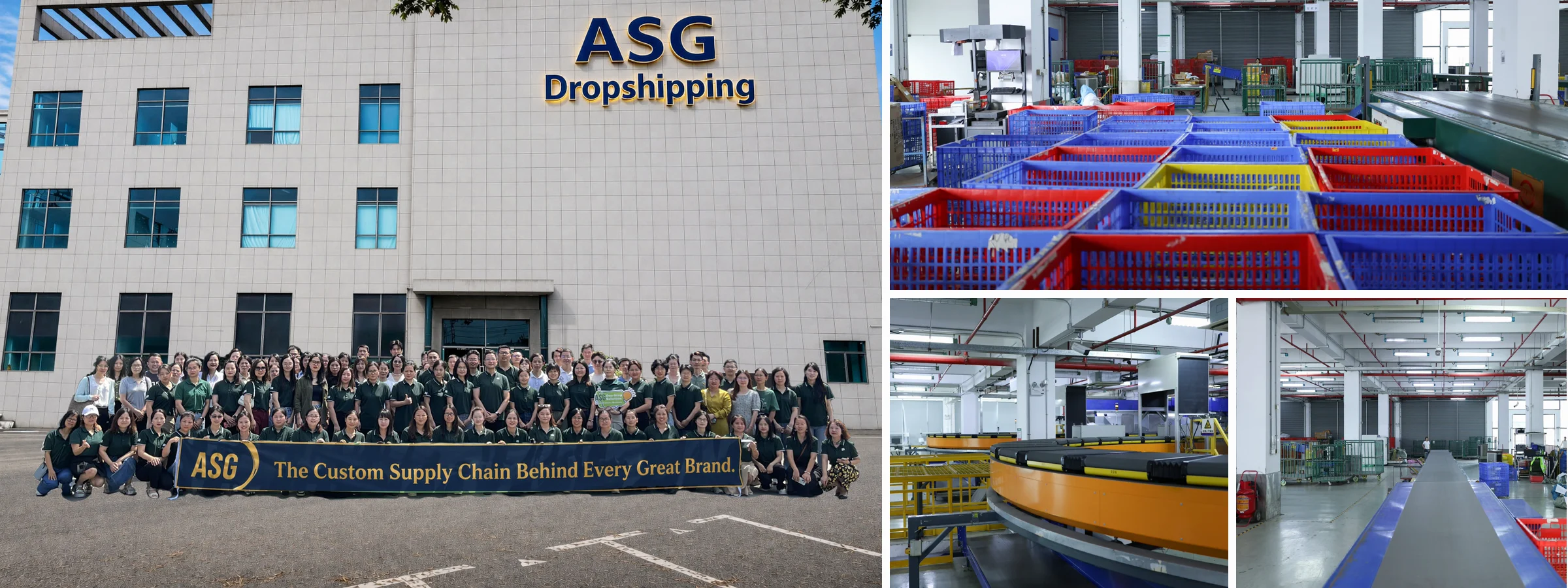 Collage of ASG team, customer meetings and business events