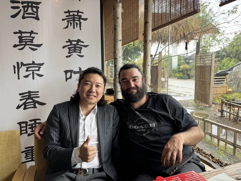 Founder Janson Wang meeting a client