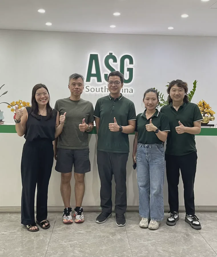 Clients visiting the ASG South China office with the ASG team